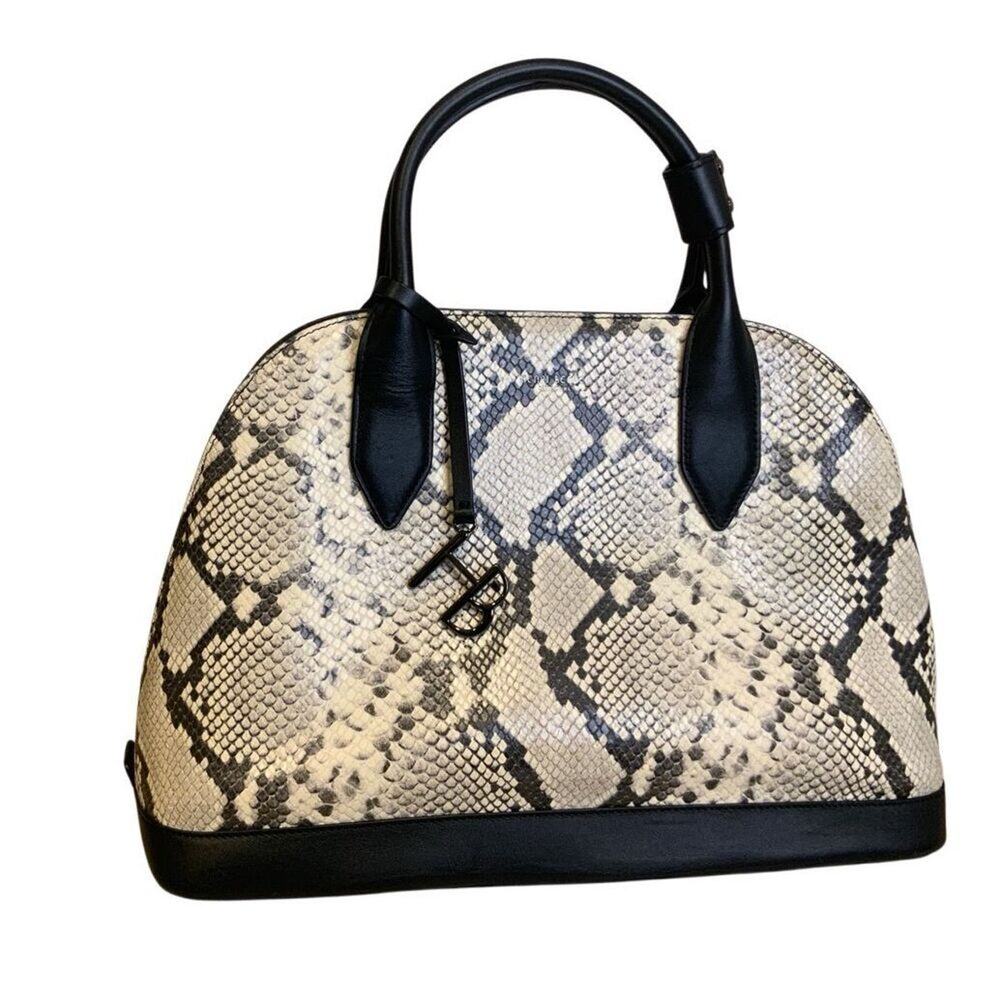 Henri Bendel Snake Print Satchel Bag
